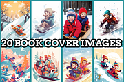 Winter Sledding Fun Coloring Pages F, an Animal Illustration by martinblan (Thumbnail 2 of 4)