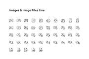 45 Image & Image Files Line Icons, an Outline Icon by Those Icons (Thumbnail 2 of 2)