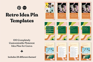 100 Retro Idea Pins Templates