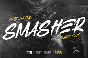 Smasher Brush Font