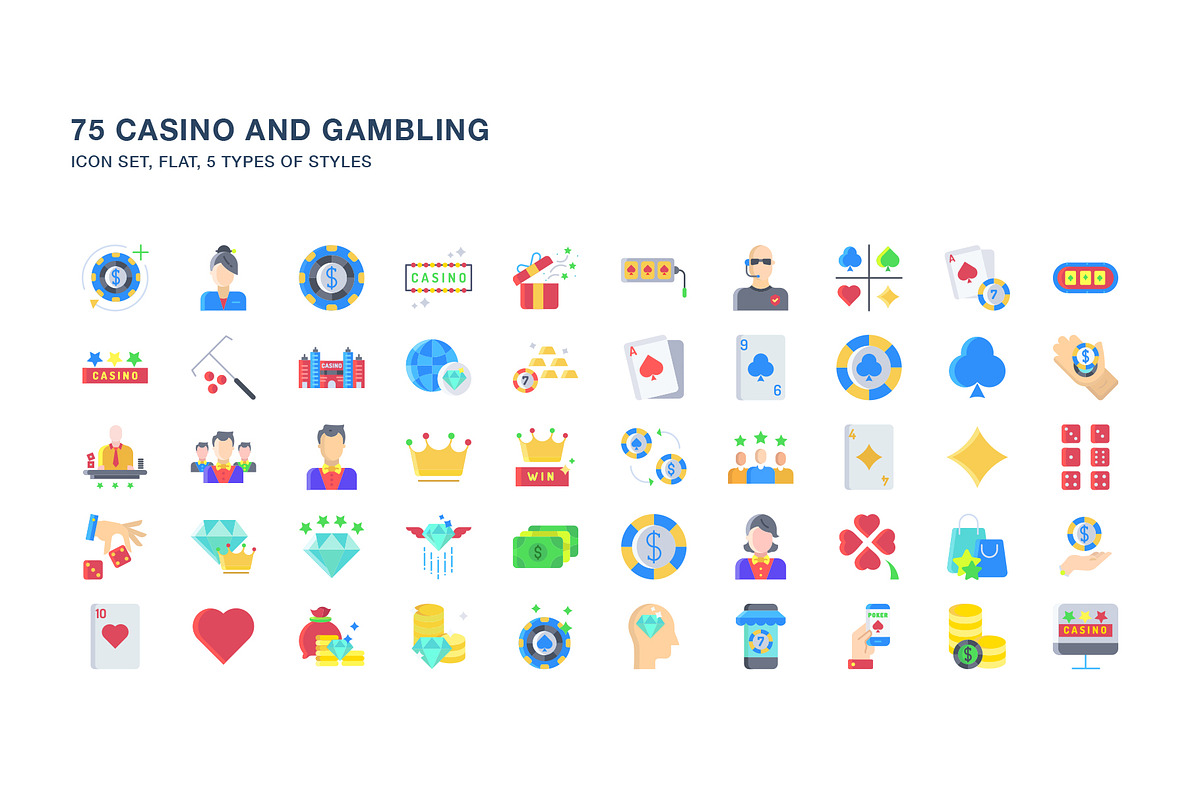 Casino and gambling icon set, an Icon by Icongeek26 (Photo 6 of 6)