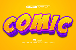 Comic Vector 3d Editable Text Effect