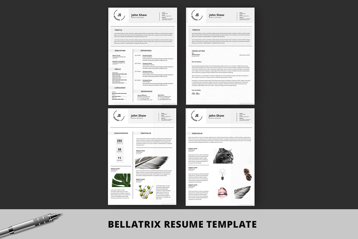 Resume Template Bundle, a Resume Template by Nina Shaw (Photo 5 of 7)