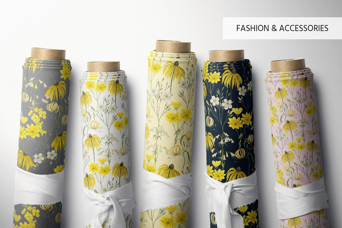 Summer Florals! Patterns & Motifs, a Pattern Graphic by HannaStudio (Photo 6 of 10)