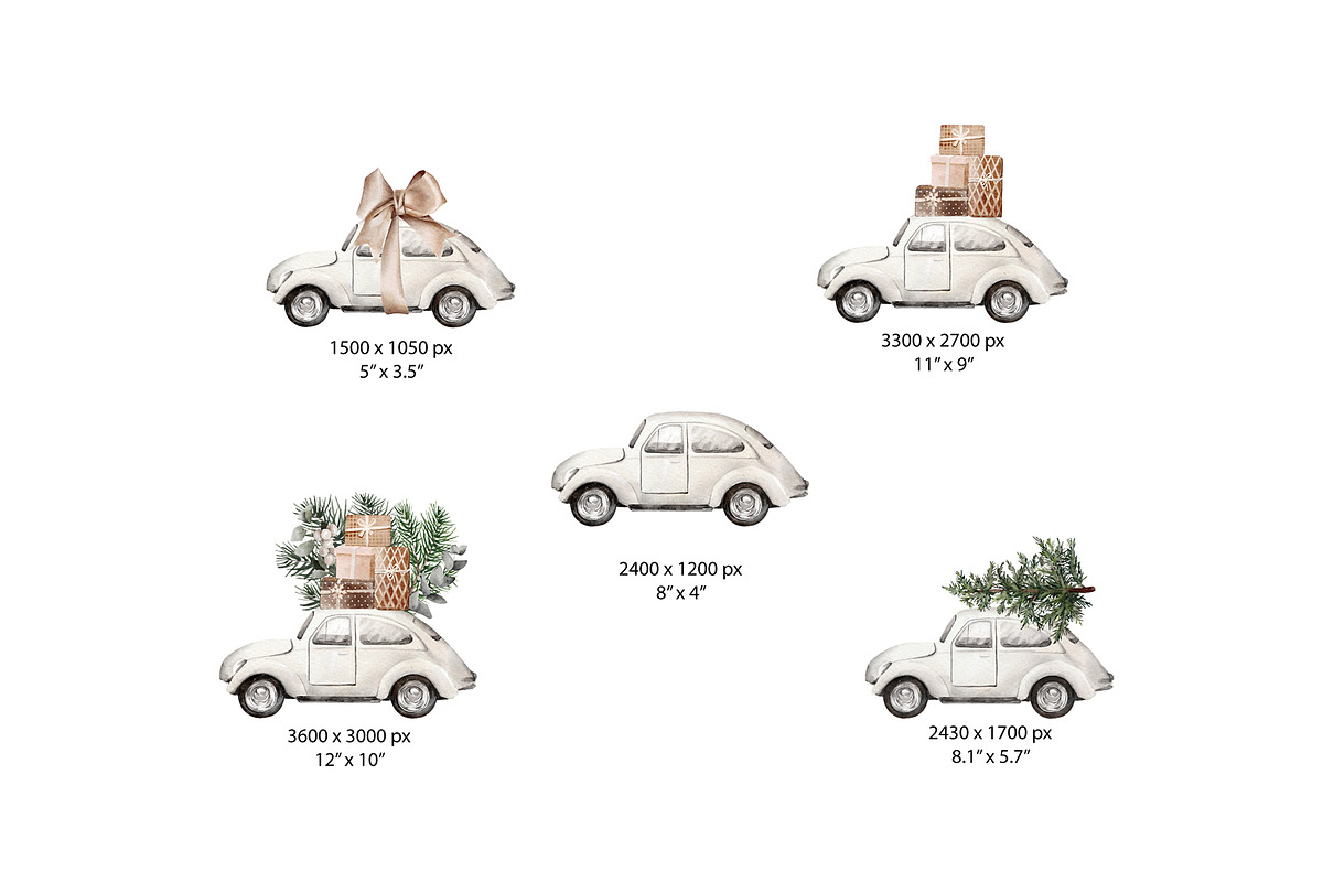 Watercolor Neutral Christmas clipart, a Seasonal Illustration by Lemon design (Photo 3 of 11)