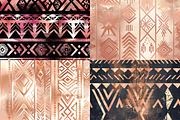 Rose Gold Tribal Seamless Patterns, a Pattern Graphic by PrintablesByFranklyn (Thumbnail 3 of 6)