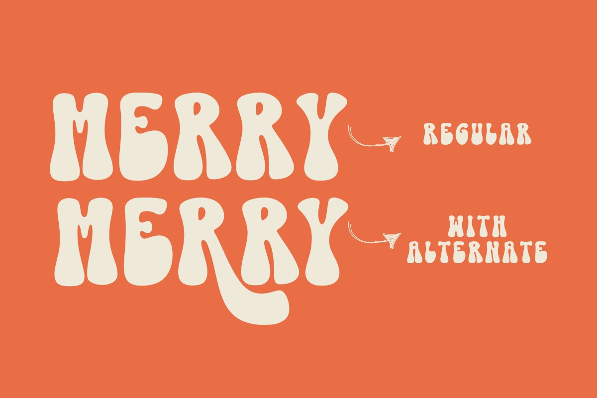 Joyful Groove - Retro Groovy Font, a Handwritten Font by SaktiAvellin (Photo 6 of 7)