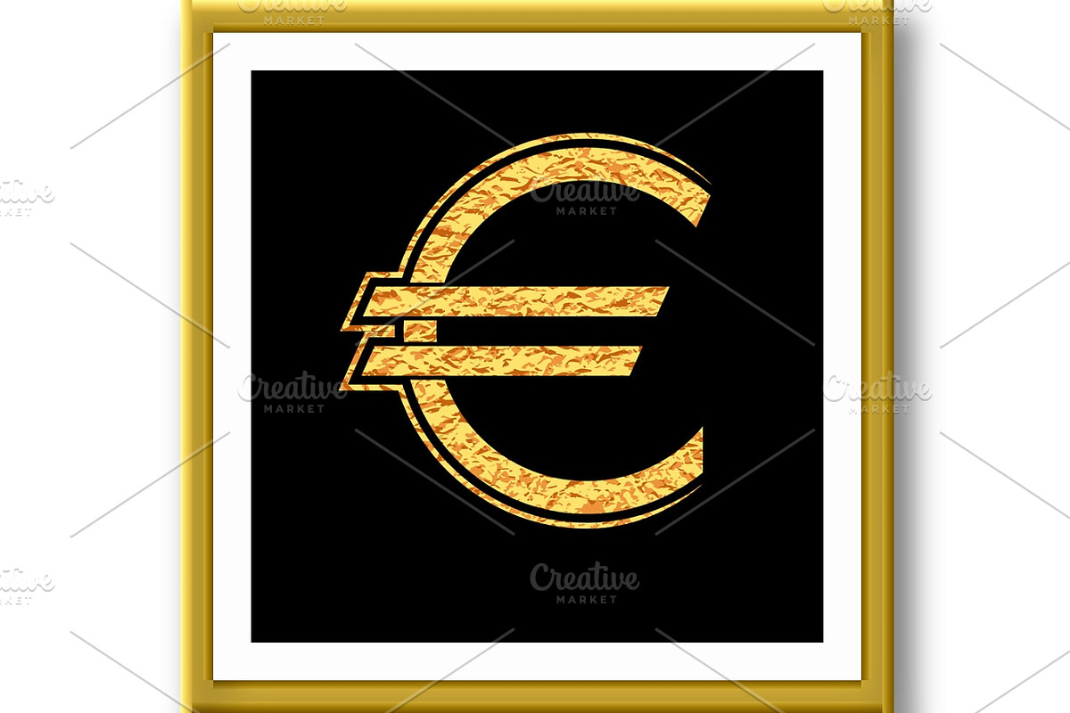 The gold euro. Money symbol. Vector, an Object Graphic by RODINA (Photo 3 of 3)