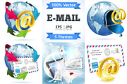E-Mail and Mail Themes, a Technology Illustration by TAlex (Thumbnail 1 of 6)