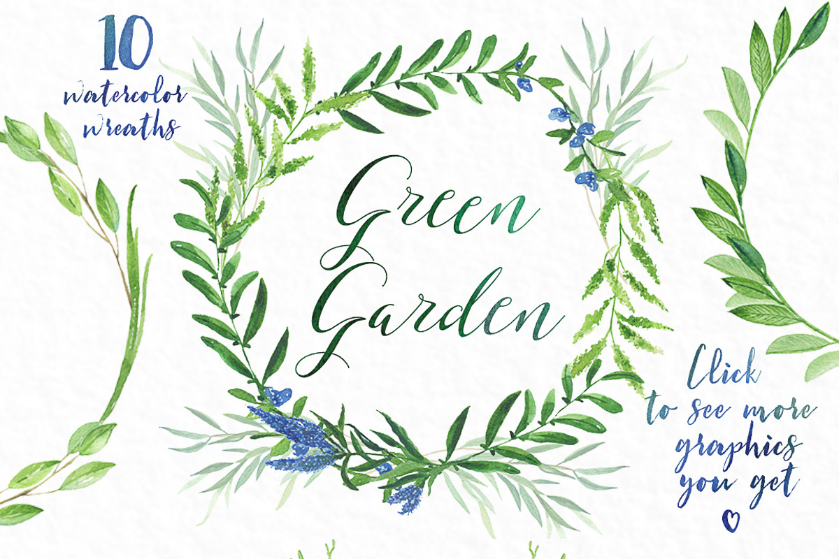 Green garden. Watercolors collection, a Decorative Illustration by LABFcreations (Photo 5 of 7)