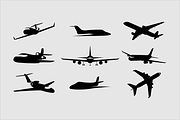 Airplane Shapes For Logos, a Shape Add-On by Akdesain (Thumbnail 1 of 2)
