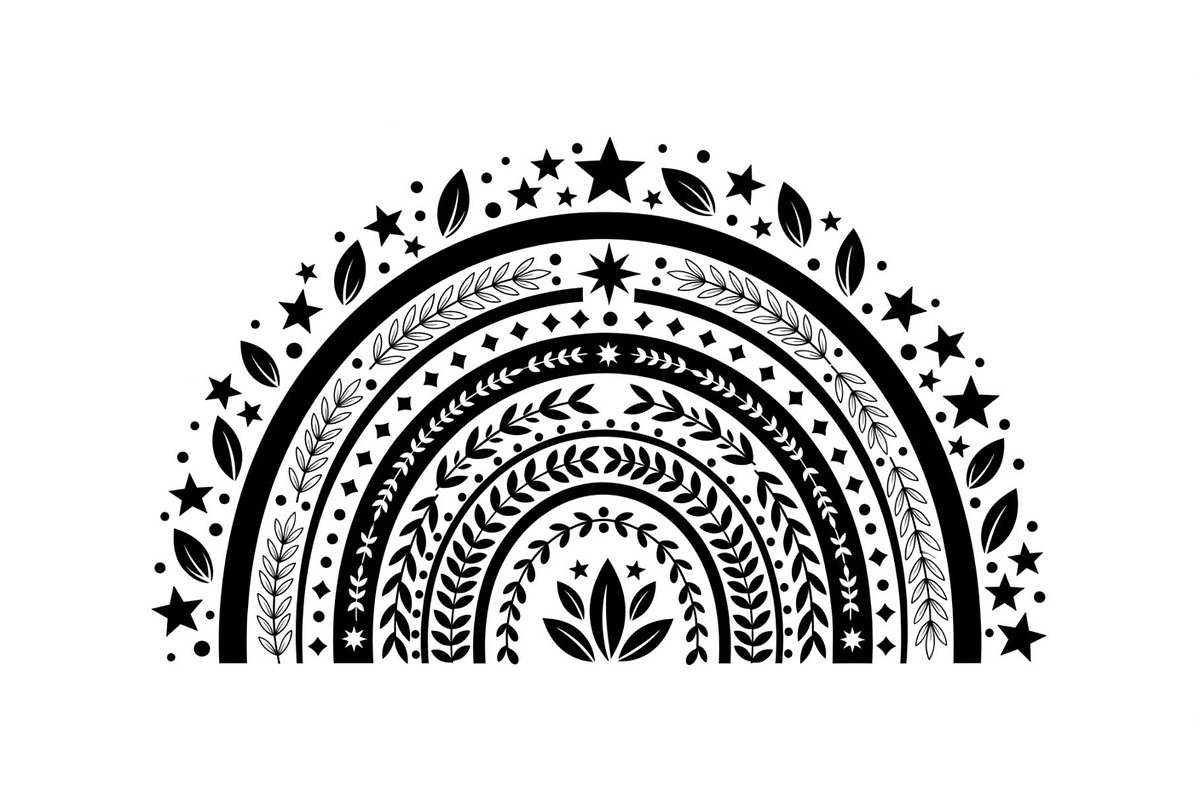 Boho Rainbow Silhouette Bundle, an Illustration by yasushie (Photo 19 of 31)