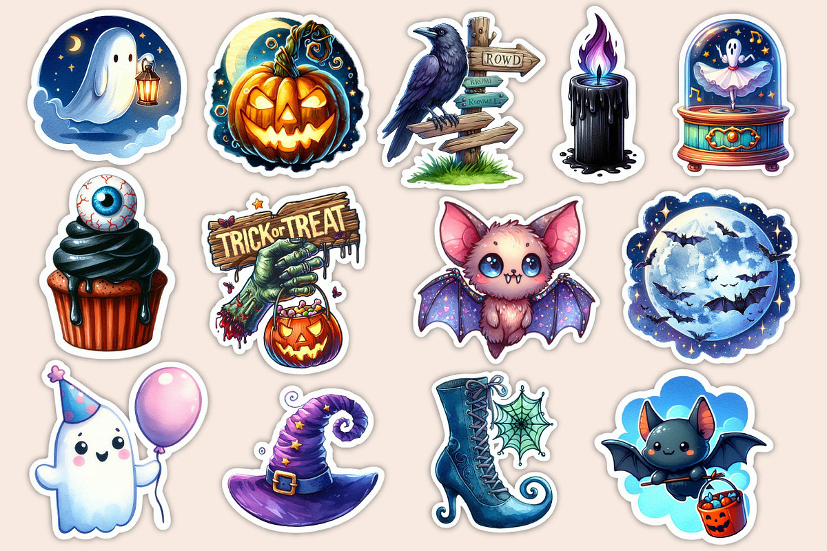 Halloween Stickers PNG, an Illustration by Dream Creation (Photo 3 of 3)