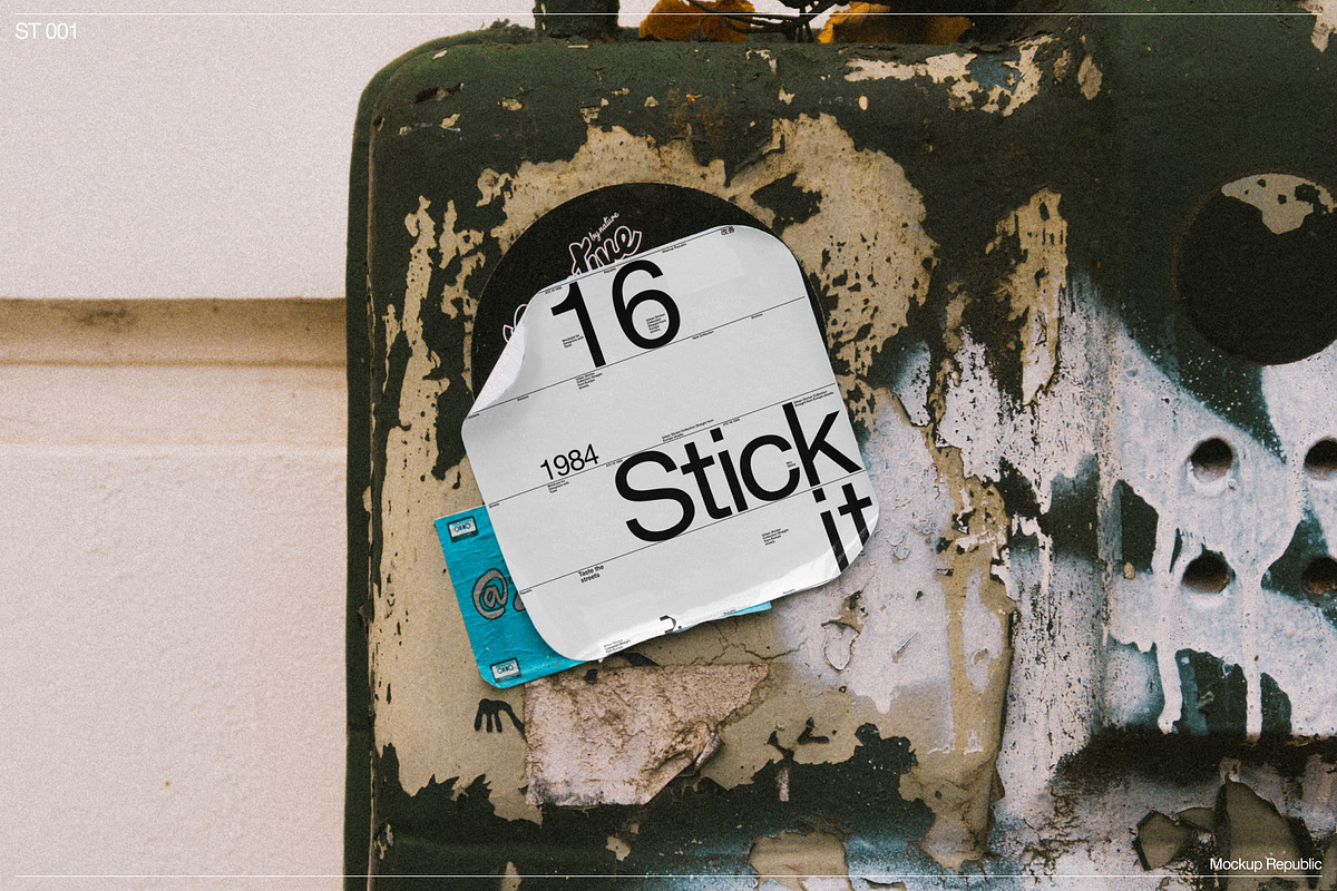 Sticker Mockup 001, a Merchandise Mockup by Burmess (Photo 1 of 3)