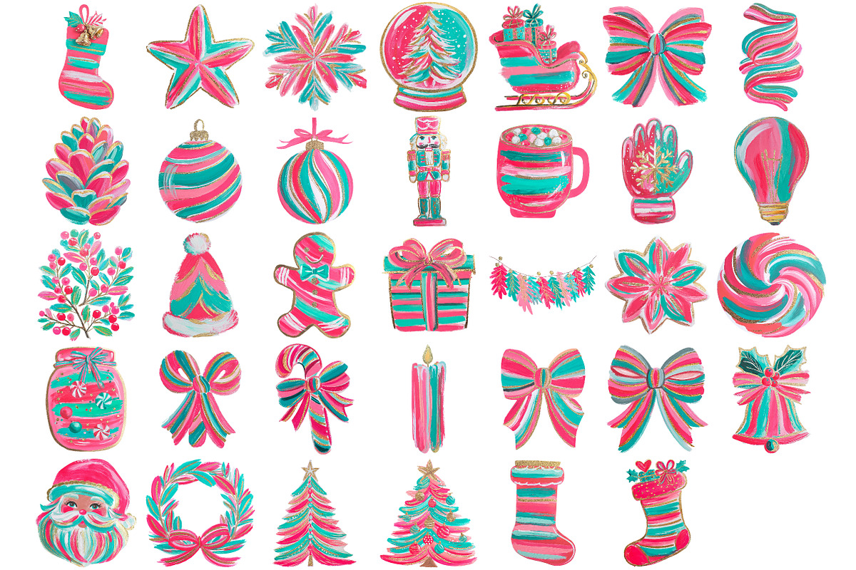 Christmas Brushstroke Elements PNG, an Illustration by Craft Nest (Photo 6 of 6)