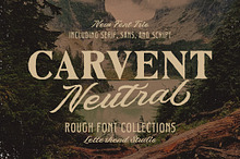 Carvent Neutral Vintage Font Trio