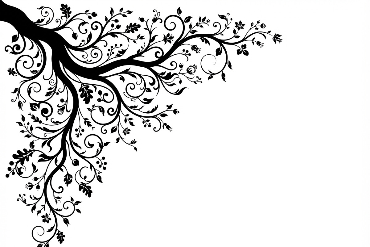 50 Tree Branch Corner Silhouette, a Decorative Illustration by Amazin_art (Photo 2 of 27)