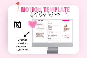 Girl Boss Planner Notion Template