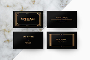 6 Art Deco Business Cards