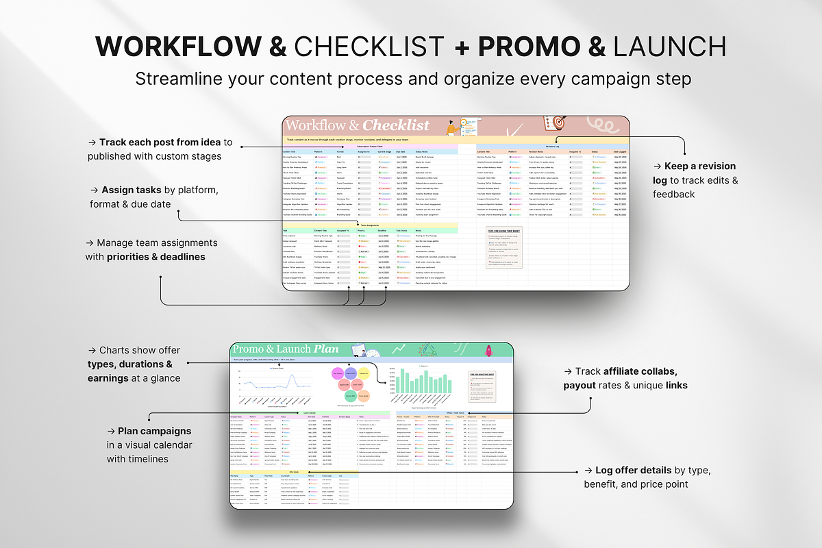 Smart Content Planner Canva Sheets, a Design Template by DigiPax (Photo 7 of 10)