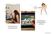 diverse people enjoying park sports, a Person Illustration by LyubovZaytseva (Thumbnail 4 of 9)