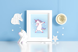 Kids Room Frame Mockups - Unicorn
