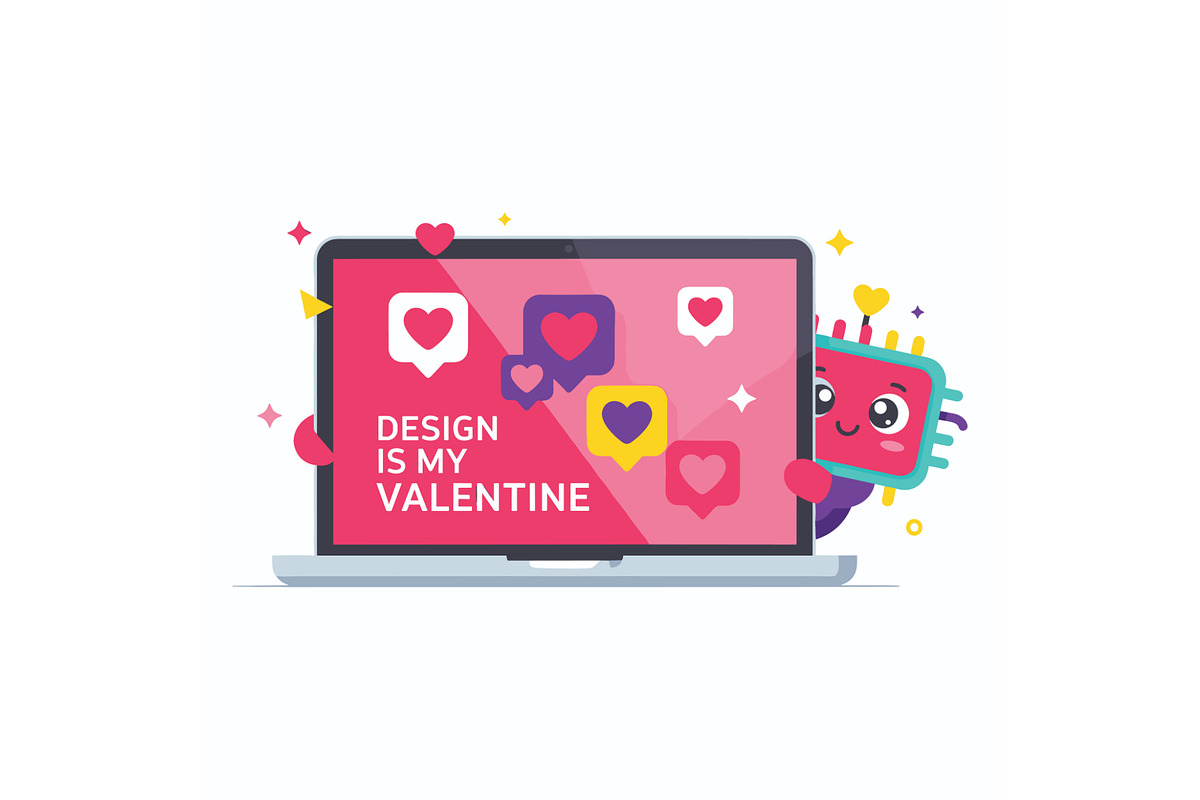 Cute Valentine Lifestyle TShirt Set, a Seasonal Illustration by Designer_Momina (Photo 17 of 21)