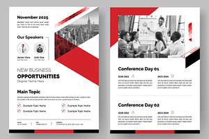 Business Conference Agenda Flyer, a Flyer Template by ContestDesign