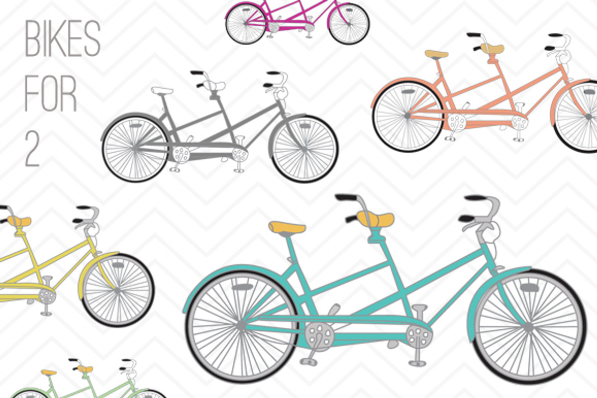 Bicycle Clip Art - Bikes For 2