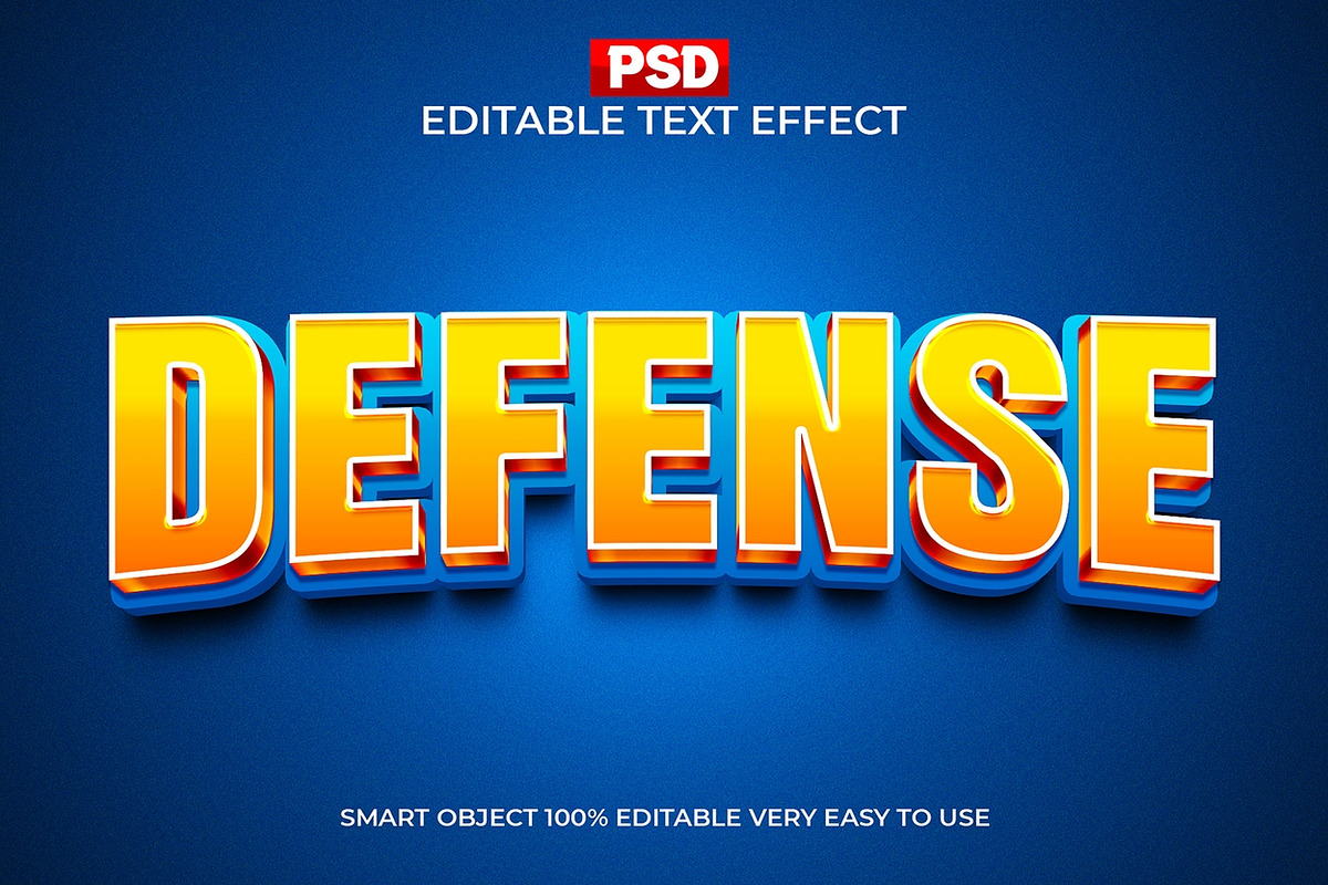 Defense 3D Text Effect PSD, a Layer Style Add-On by Design Fly