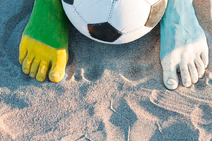 Painted feet for World Cup