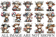 Whimsical 4th of July Highland Cow, a Seasonal Illustration by Canvas Craft (Thumbnail 4 of 10)