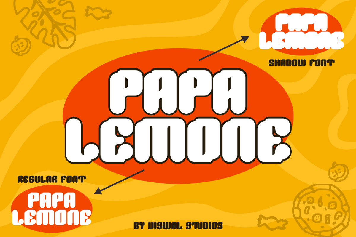 PAPA LEMONE - Playful Font, a Sans Serif Font by Viswal Studio (Photo 3 of 8)