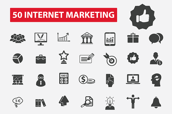 50 Internet Marketing Icons