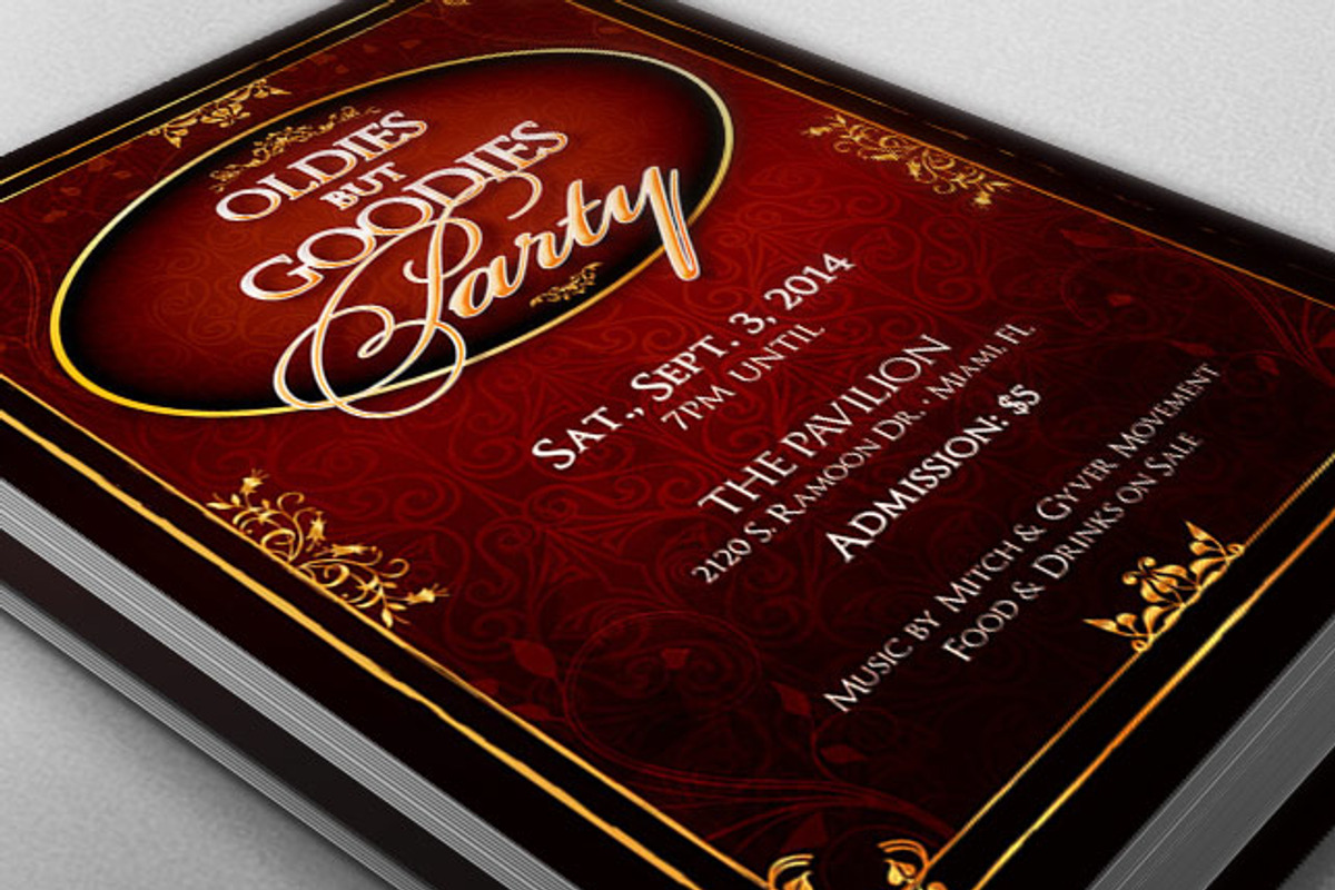 Oldies But Goodies Party Flyer, a Flyer Template by Godserv Designs (Photo 1 of 3)