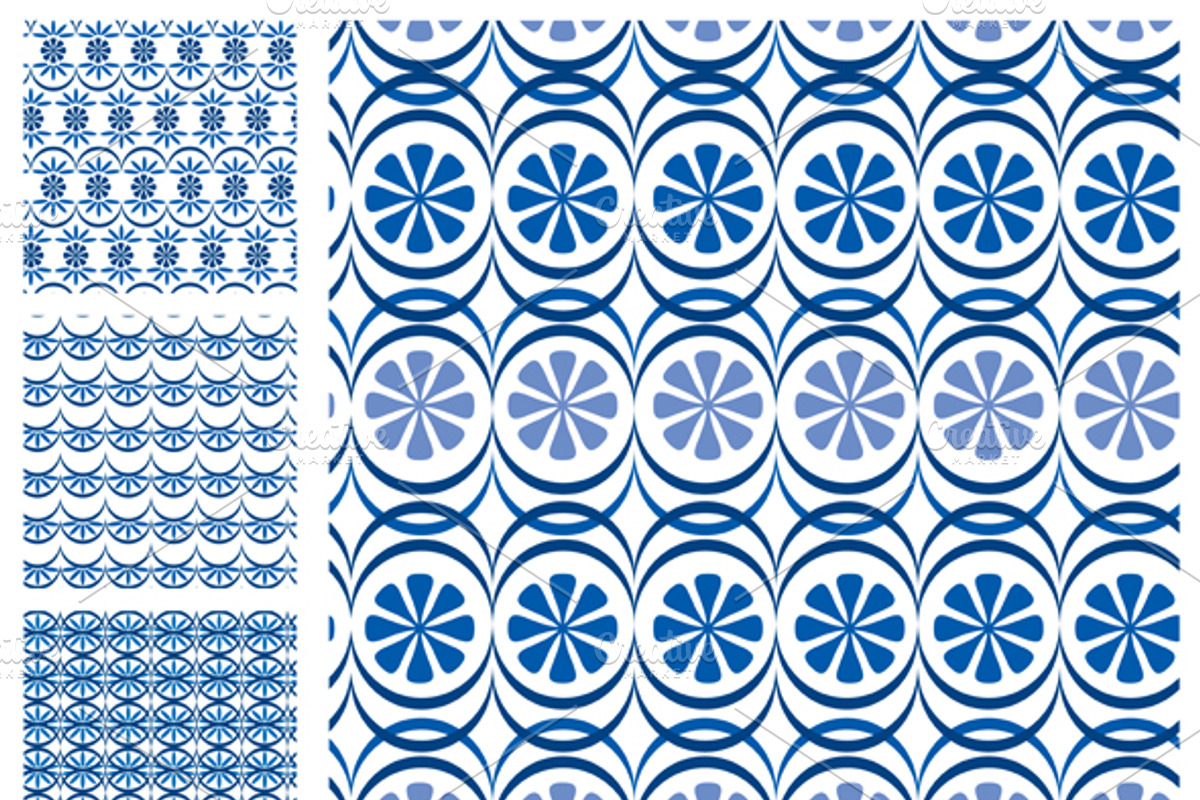 Set of 8 seamless patterns preview 2