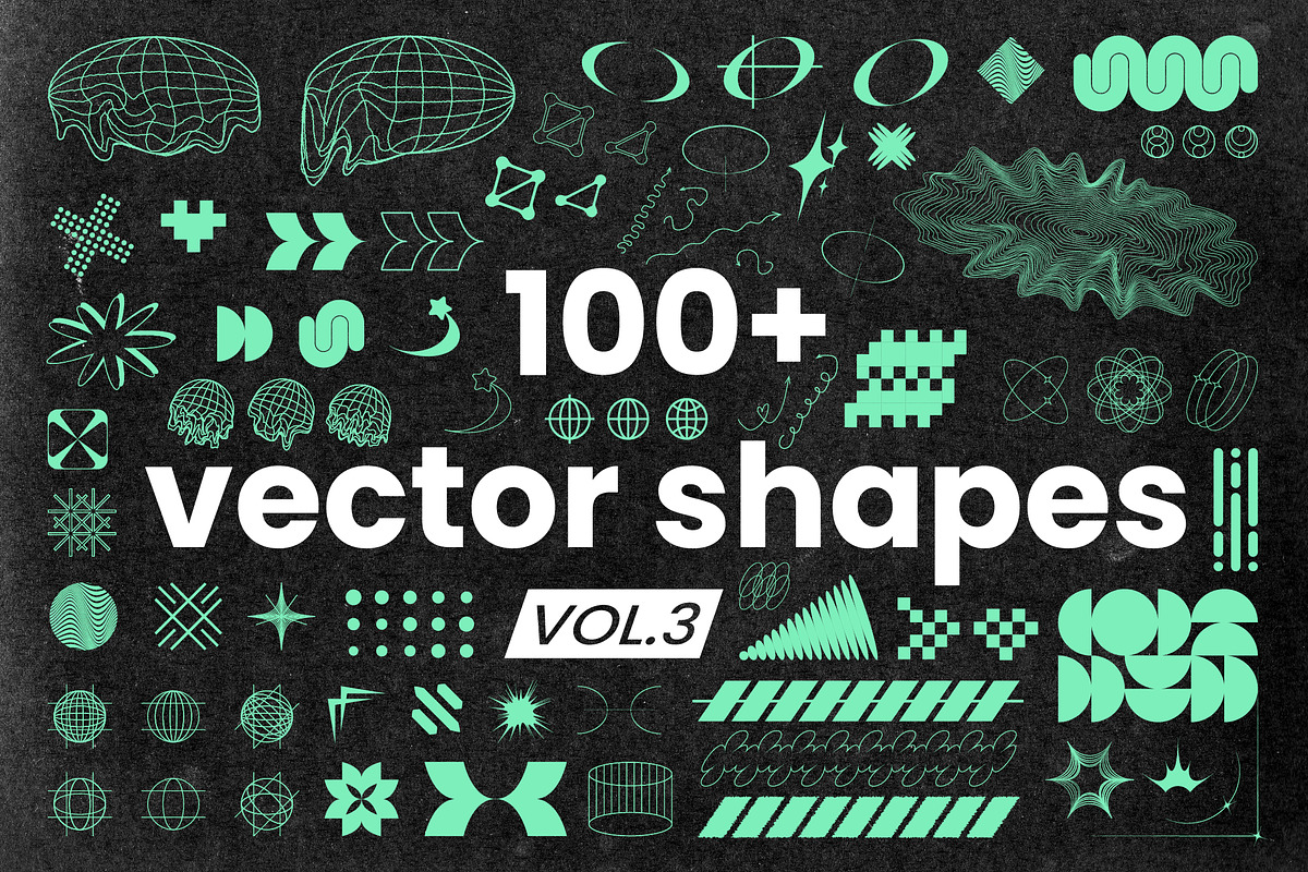 BUNDLE PACK: 400+ VECTOR SHAPES, an Object Graphic by KristinaK3 (Photo 5 of 5)