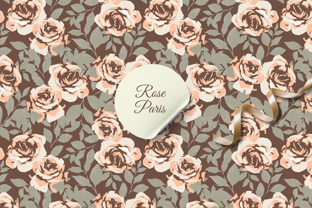 ROSE PARIS - Elegant Floral Pattern, a Pattern Graphic by Debby Blooms (Photo 1 of 5)
