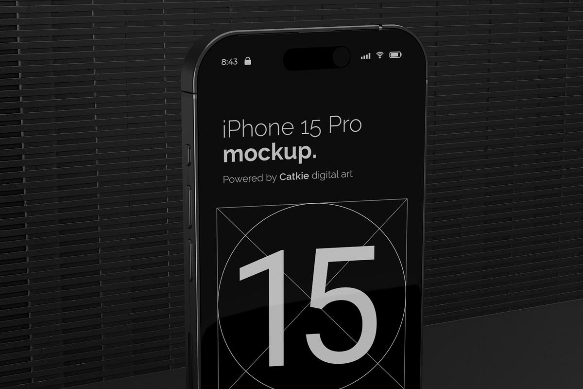 iPhone 15 Pro Mockup Kit, an iPhone Mockup by Catkie - Digital Art (Photo 5 of 8)