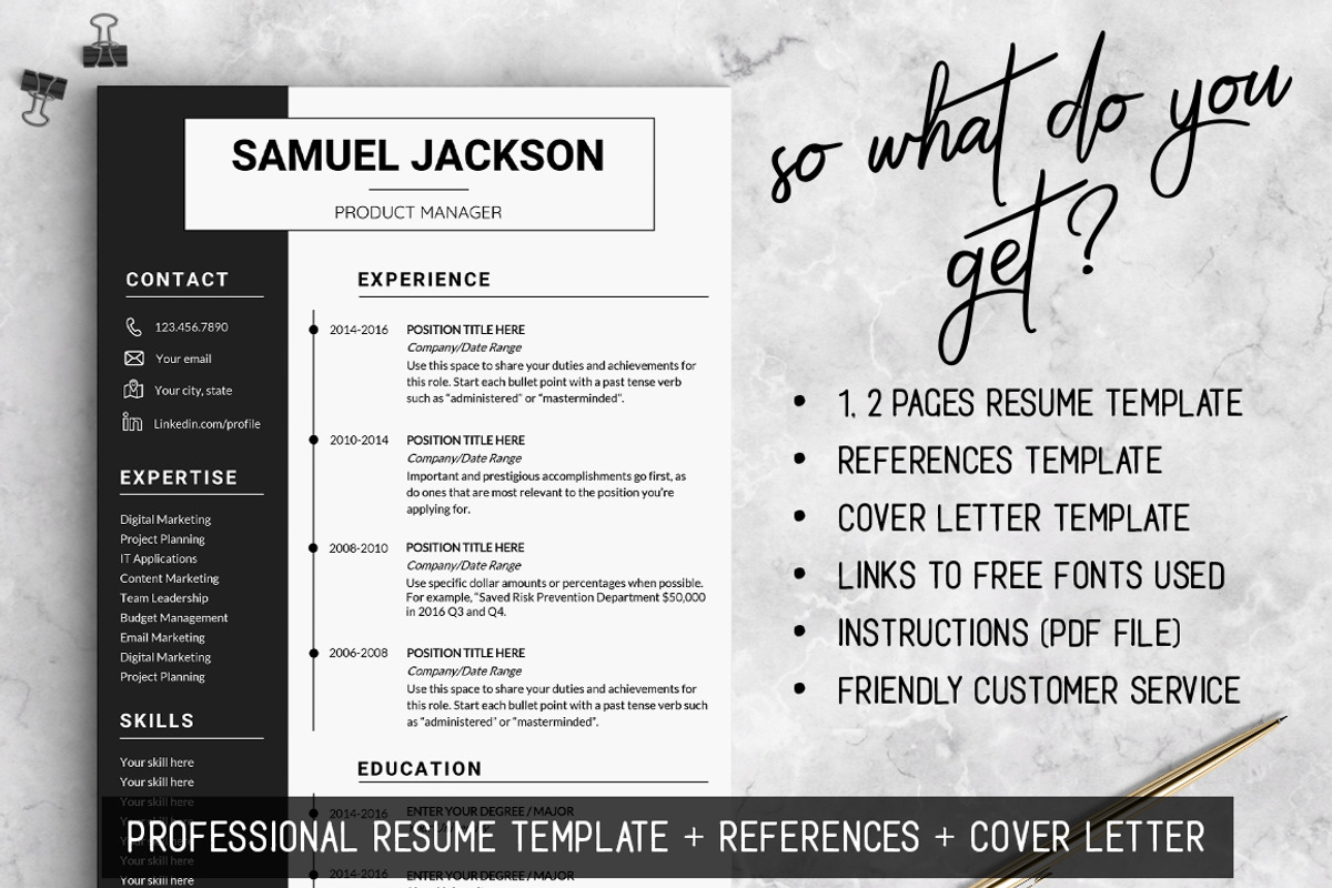Word Resume Template - CV Design, a Resume Template by LevelUpResume (Photo 3 of 5)