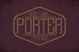 Porter Vintage Label Typeface