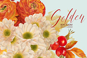 Golden | Watercolor Autumn set, a Decorative Illustration by Tanya Vollar (Thumbnail 7 of 14)
