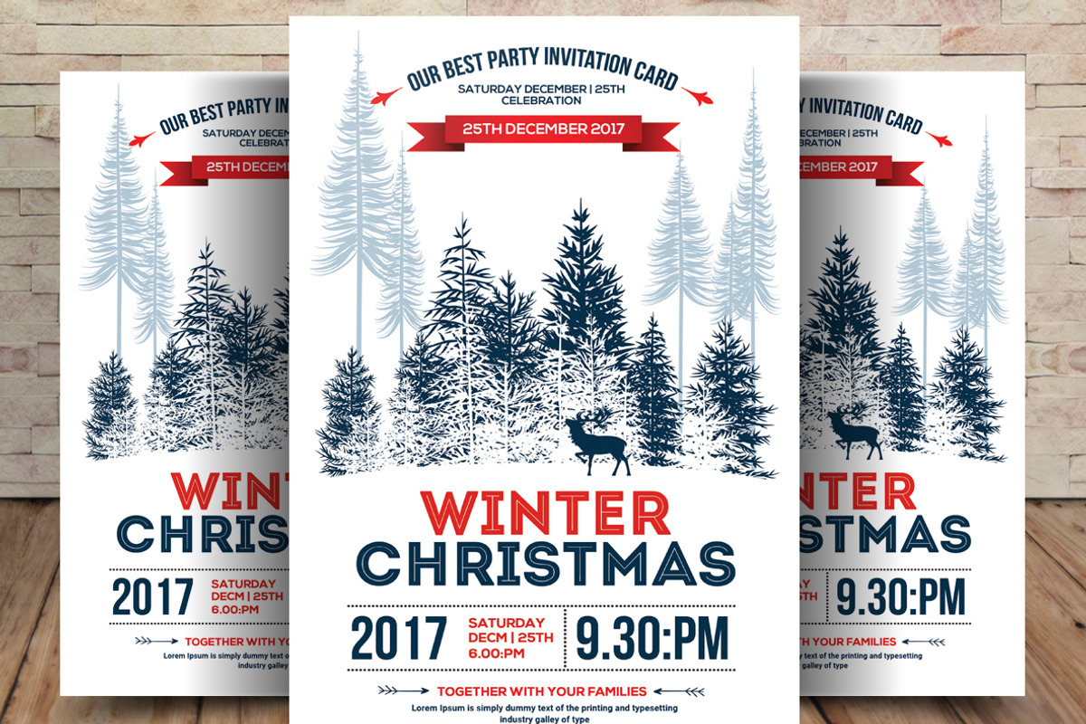 Minimal Christmas Winter Flyer, a Flyer Template by graphicforest (Photo 1 of 4)