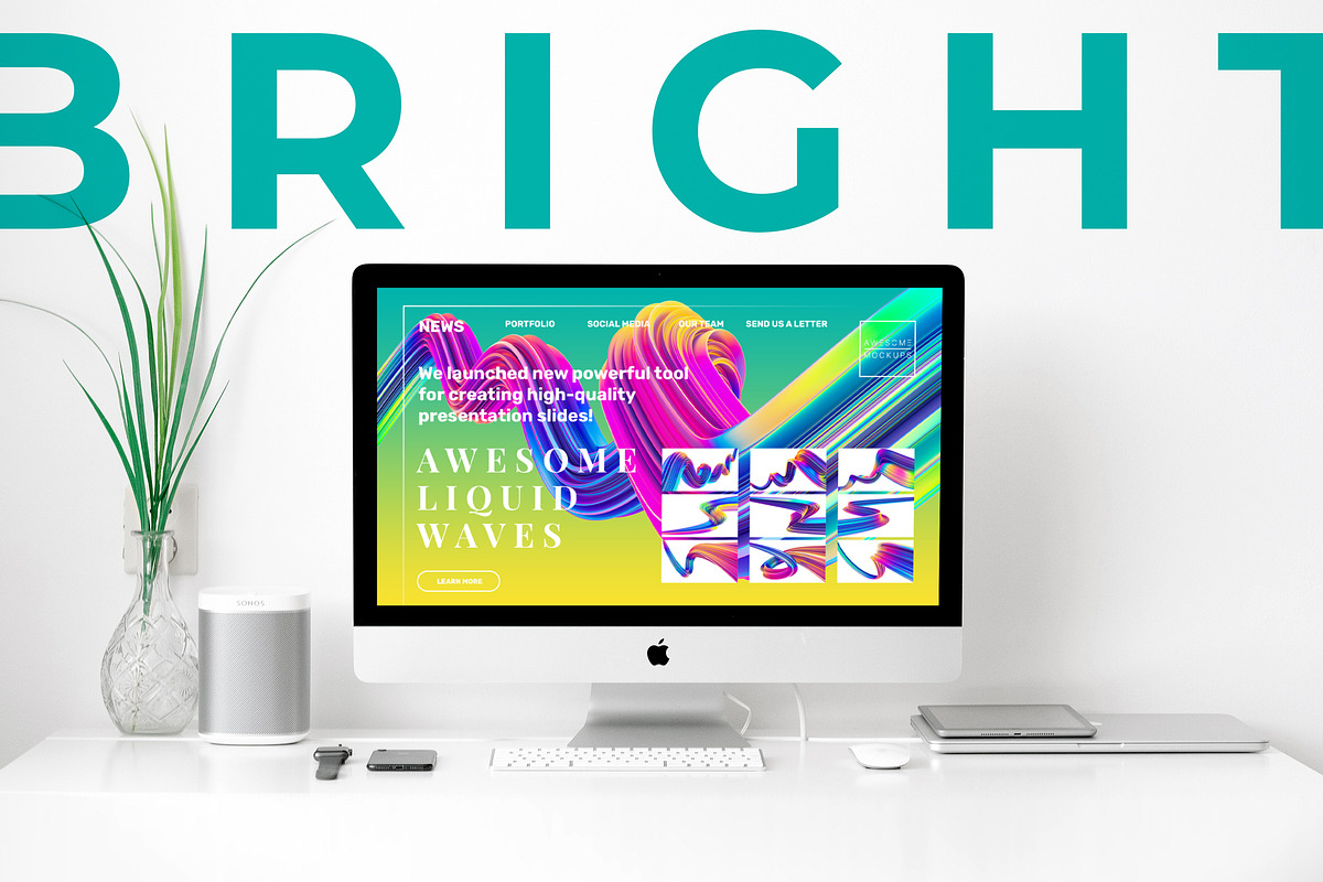 Abstract Liquid Waves, an Object Illustration by Mockups & Illustrations (Photo 11 of 12)