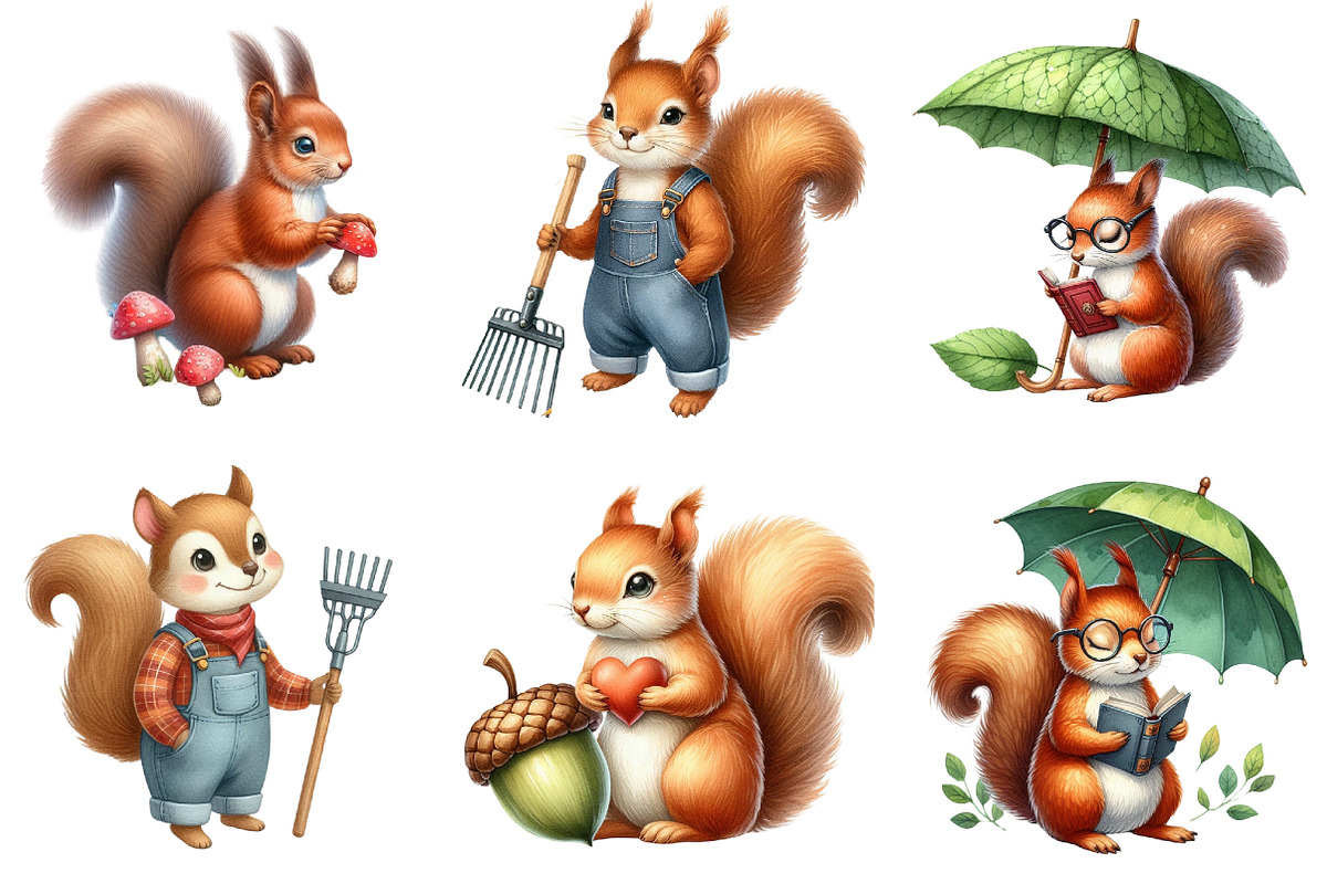 Cute Squirrel Sublimation, an Illustration by DreamArtGraphic (Photo 4 of 5)