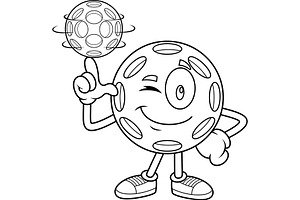 Winking Pickleball Character, an Illustration by HitToon