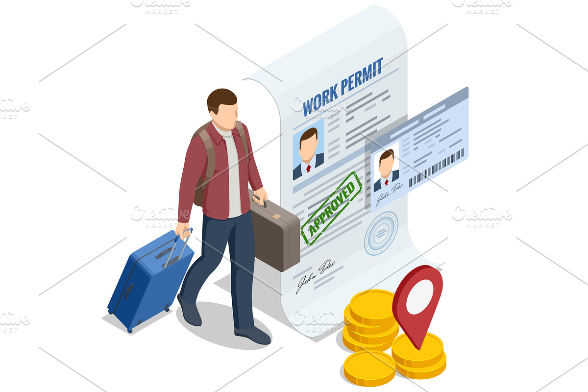 Isometric illustration of a man with, a Finance Illustration by Golden Sikorka