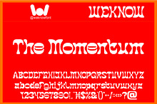 The Momentum font
