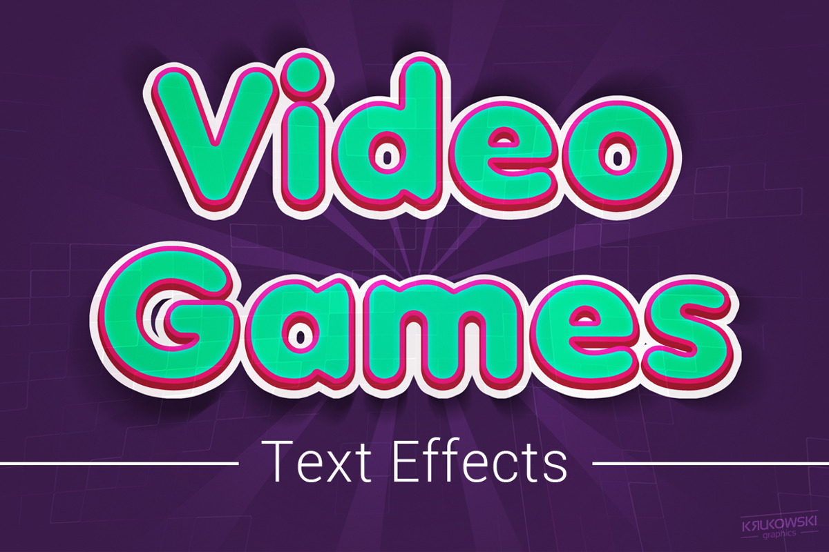 Video Games Text Effects Mockup