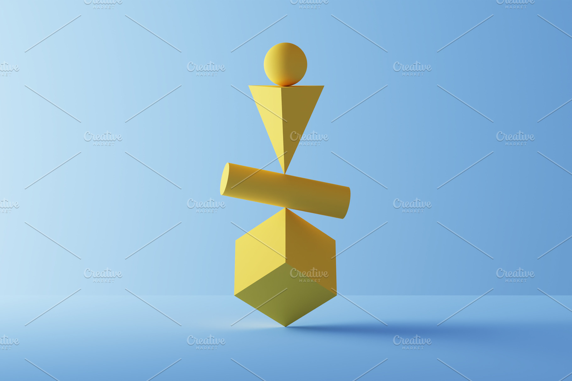 Geometric geometric shapes - 3D, a Background Photo by bogdandimages